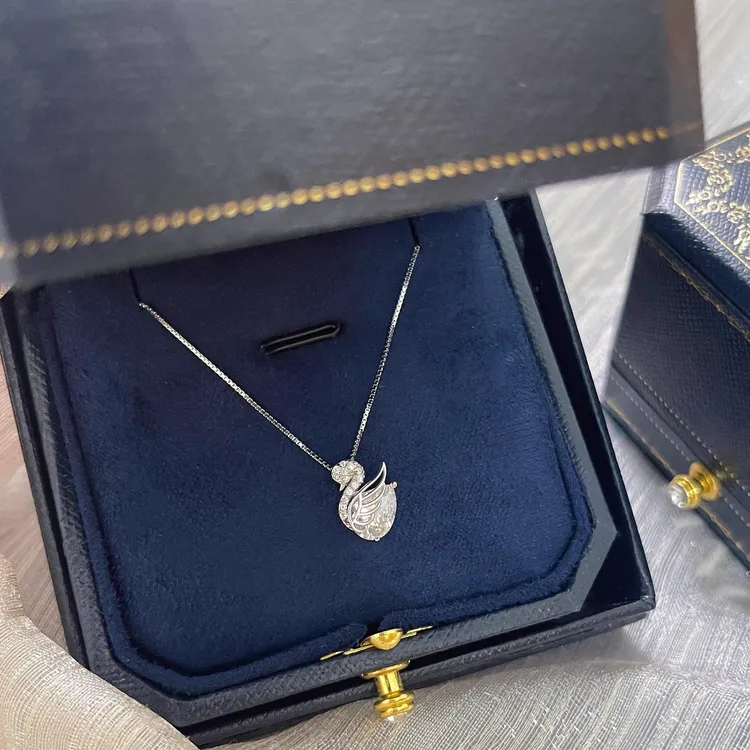 坠链均925银 纯银小天鹅项链女款轻奢设计锁骨链送女友情人节礼物