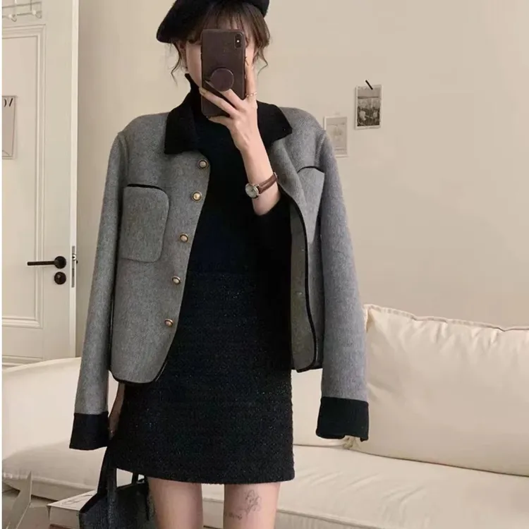 【05升级版】【带检测报告发货】2025高定双面羊毛小香风外套