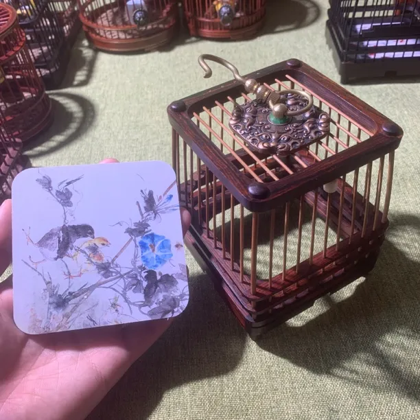 新款可拆卸底诗情画意风格蝈蝈笼