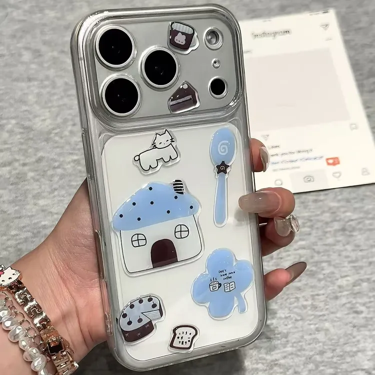 雅天立ins风软萌猫咪贴纸适用苹果17/16手机壳华为vivoppo小米15