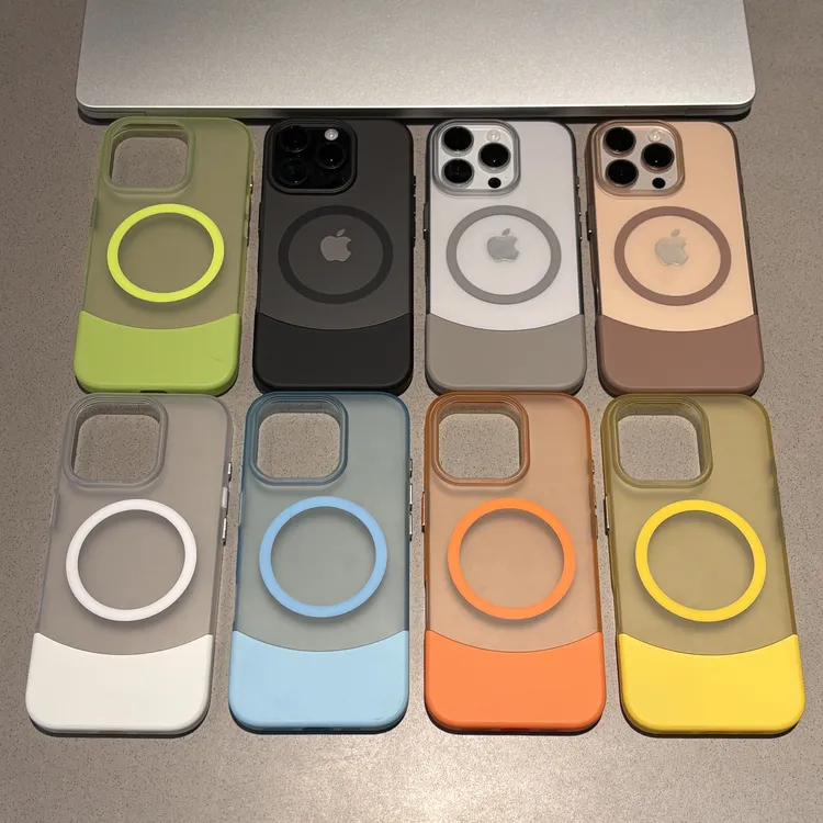 ZMGX磨砂上下插拼接磁吸壳适用苹果17/16promax手机壳华为P70小米