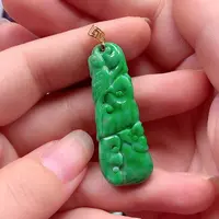颈饰18K金镶嵌翡翠翡翠