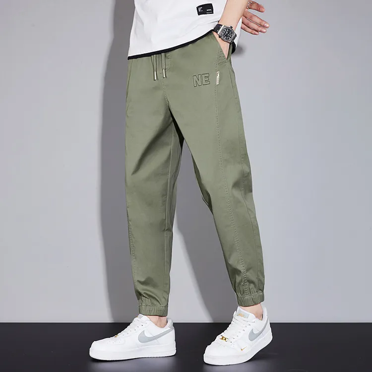 【98含棉量】秋冬新款精梳棉长裤透气显高显瘦爆款男款束脚887