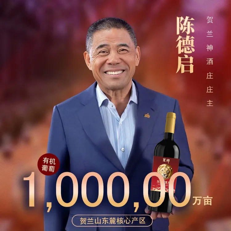 陈德启宁夏贺兰神酒庄14度东麓雄狮有机赤霞珠干红葡萄酒SP