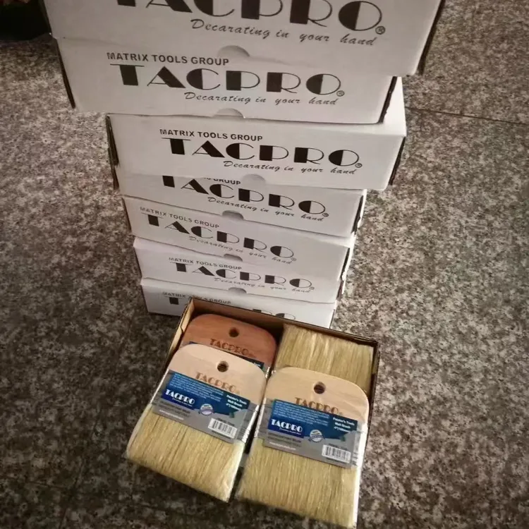TACPRO牌纯猪鬃刷 4英寸 优彩刷 扁刷 扫砂工具