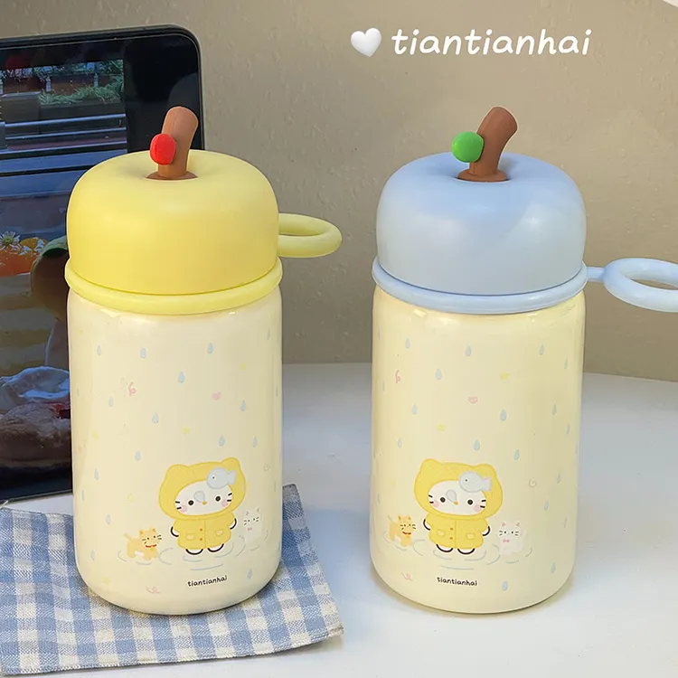 便携水杯高颜值新款保温杯ins卡通可爱随手杯学生小众直饮口袋杯