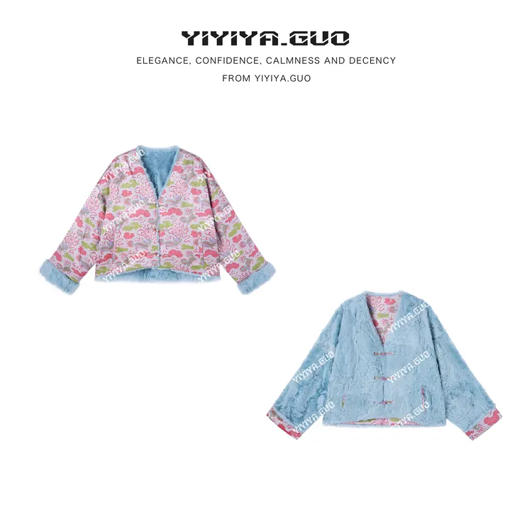 yiyiya.Guo艺艺吖冬季新款小湖羊双面穿皮毛一体外套080109SS52
