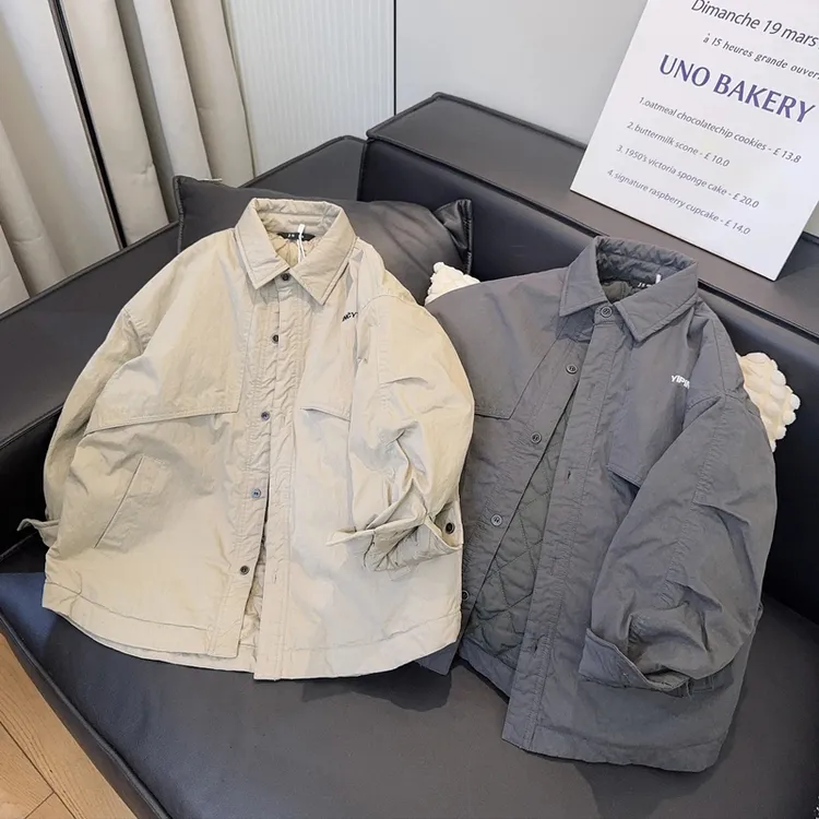 男童冬季加厚棉衣休闲新款保暖中大童冬装翻领棉服外套MT68206