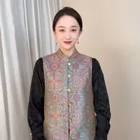 【八达晕-金】2025新款新中式双面穿国风织金宋锦马甲HH-66