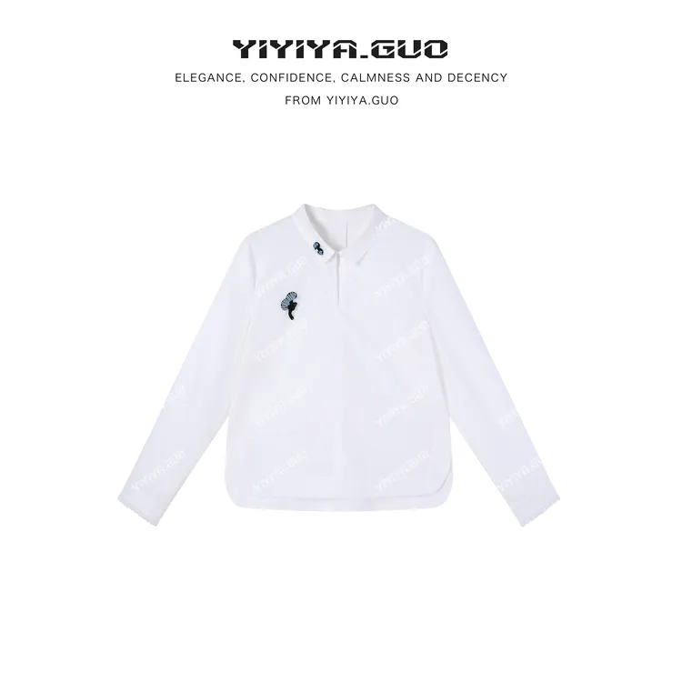 yiyiya.Guo艺艺吖【清欢】刺绣轻奢长款上衣090219SS52