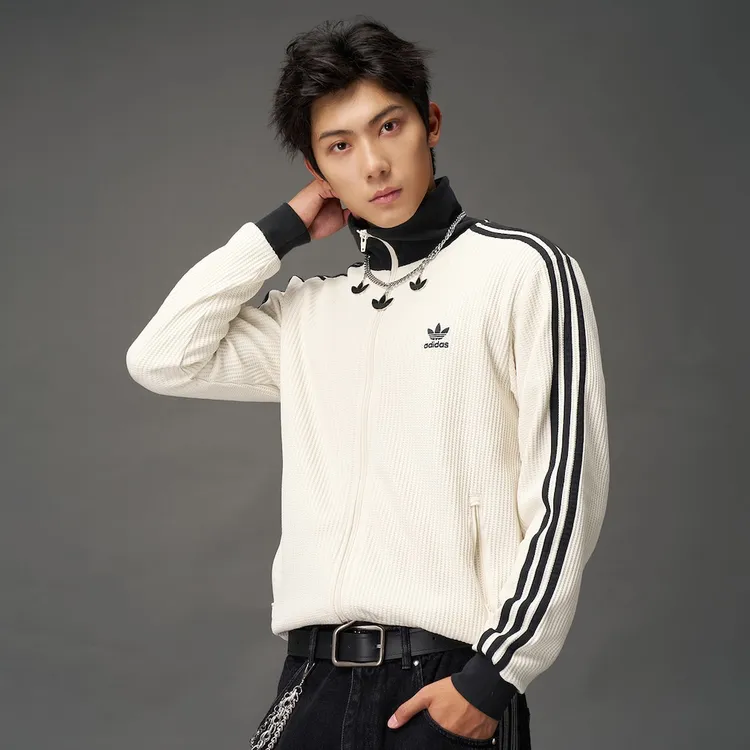 adidas/阿迪达斯中性款ADICOLOR古华夫格运动夹克休闲外套JW0109