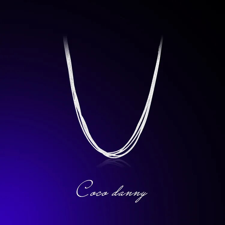 铜陶瓷项链 法式冷淡风简约百搭轻奢小众气质雅致银素链ins设计感