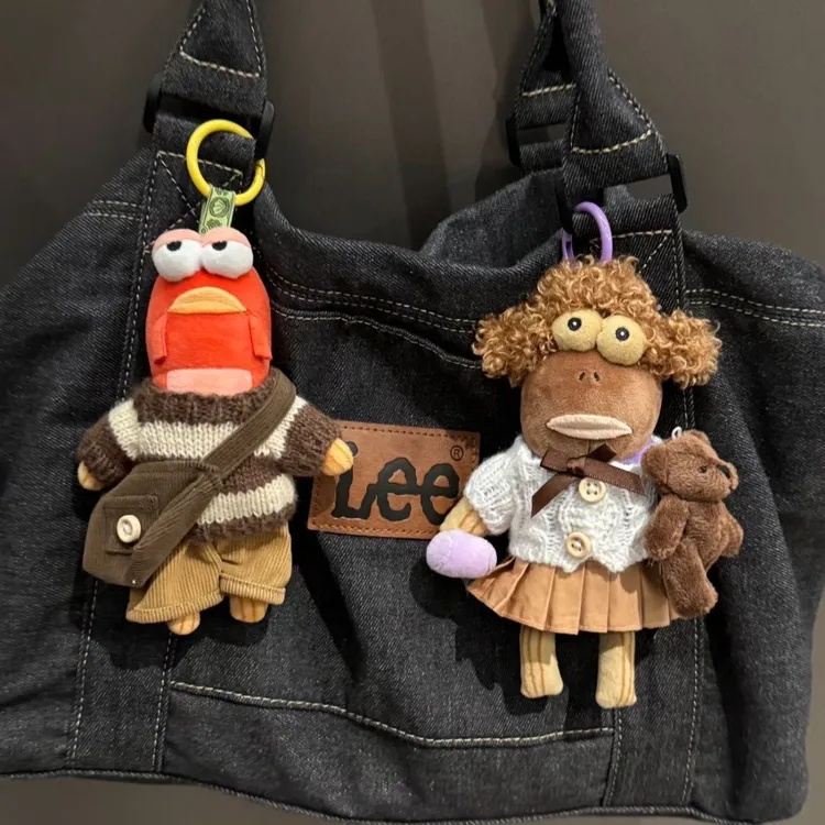 【宝贝】娃衣适配比奇堡居民娃衣棕色秋冬假发可爱毛衣小熊着替