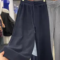 女士抽绳直筒休闲裤9801