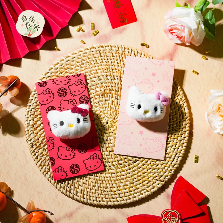2026新款红包新年少女毛绒kt猫玩偶过年春节压岁包