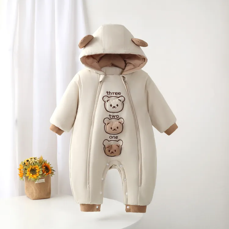 新款加绒外出服冬季衣服连体衣男女幼儿新生儿舒适宝宝哈衣时尚