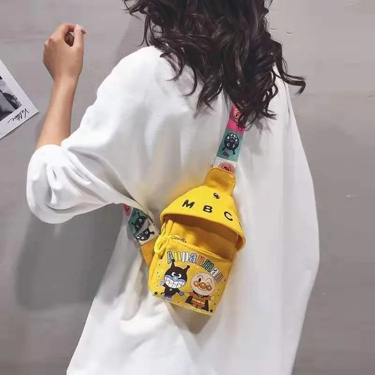 网红卡通帆布小包包女2025新款潮韩版森系儿童包单肩斜挎包胸前包