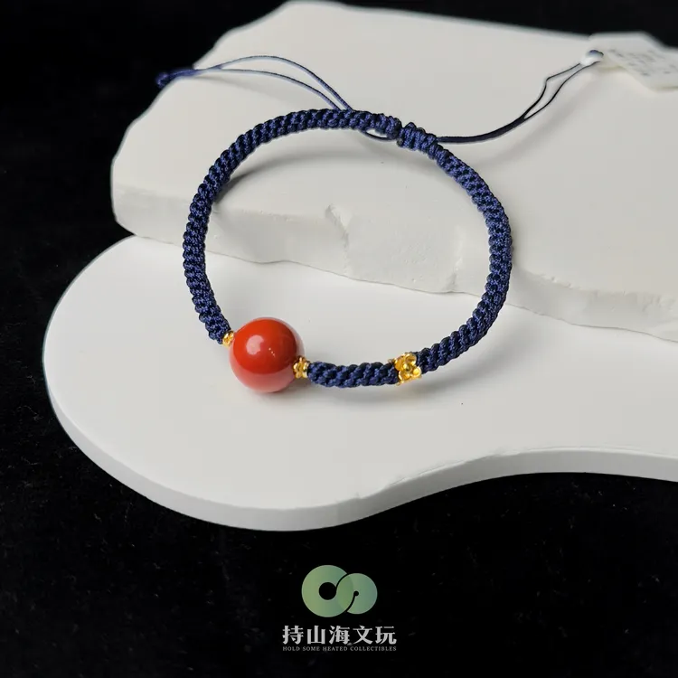 【扶光】川料瓦西南红约12mm单珠手编绳