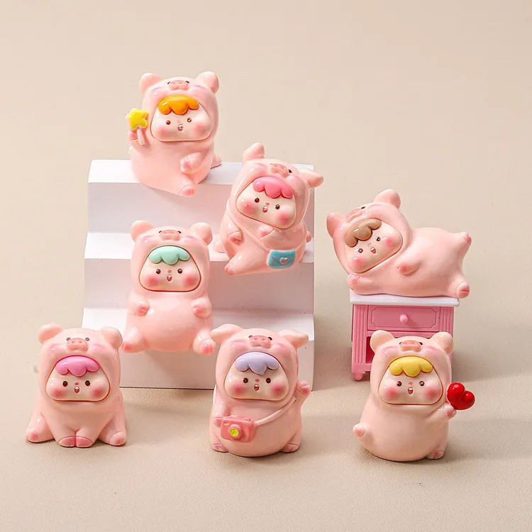 【纸条玩法】粉色猪猪崽崽创意diy饰品配饰