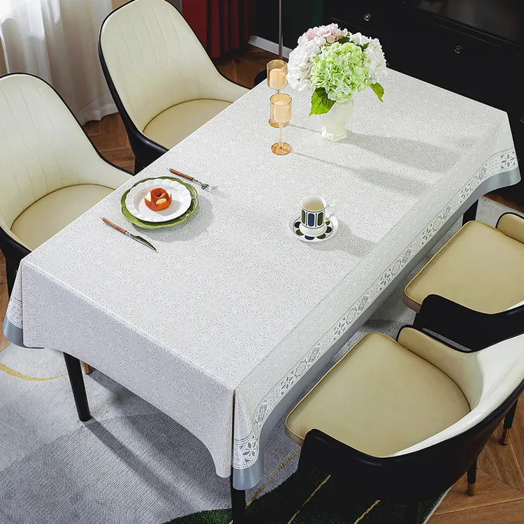 凡尔赛天丝感防水防油桌布无味环保餐桌布显亮防烫桌布最新款高端