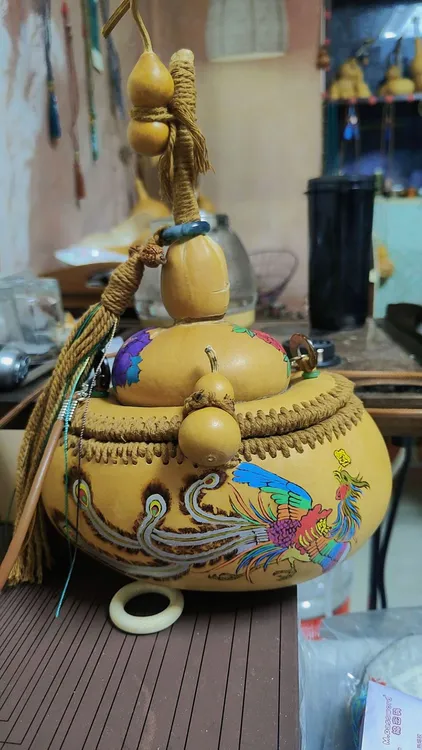 葫芦包烙画文玩收藏佳品天然钱袋子造型葫芦随行包