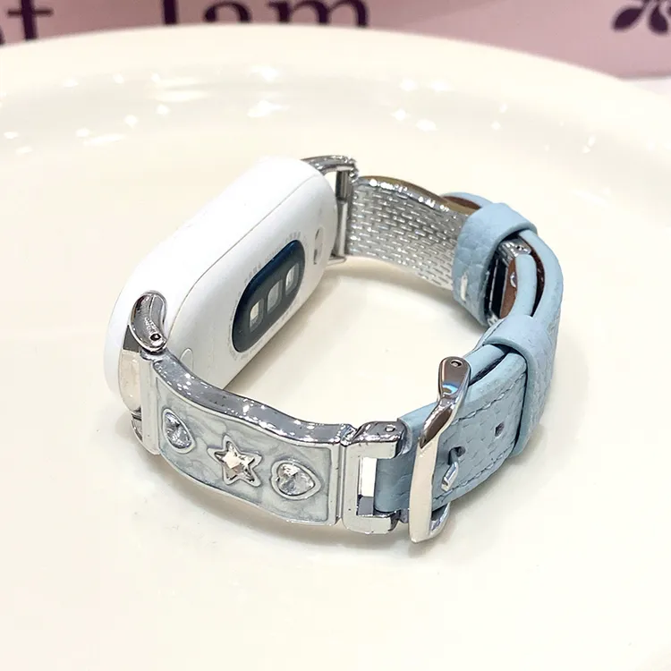 onebag爱心星星手镯适用小米手环10表带千金感小米987NFC皮质9pro