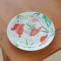 【YR】斗彩     （鱼藻纹）  壶承 