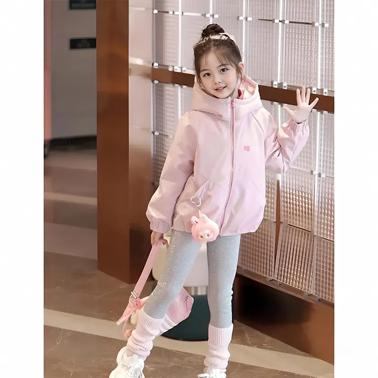 女童羽绒服2025新款韩版儿童连帽外套中大童女孩羽绒保暖百搭