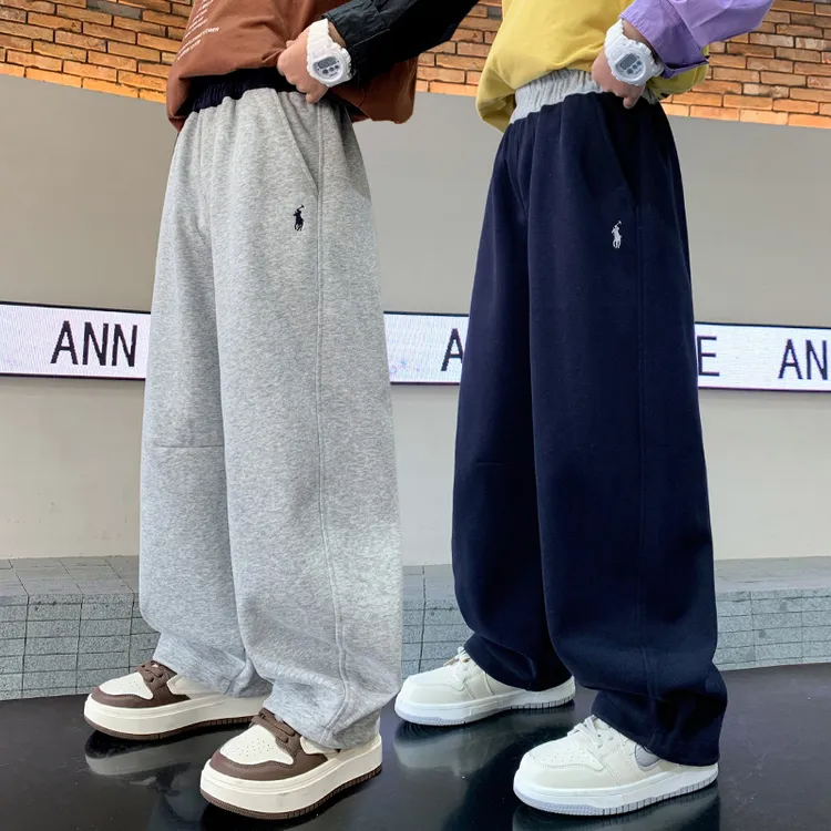 男童裤子春秋宽松弯刀裤2025中大童休闲长裤百搭洋气儿童卫裤春季