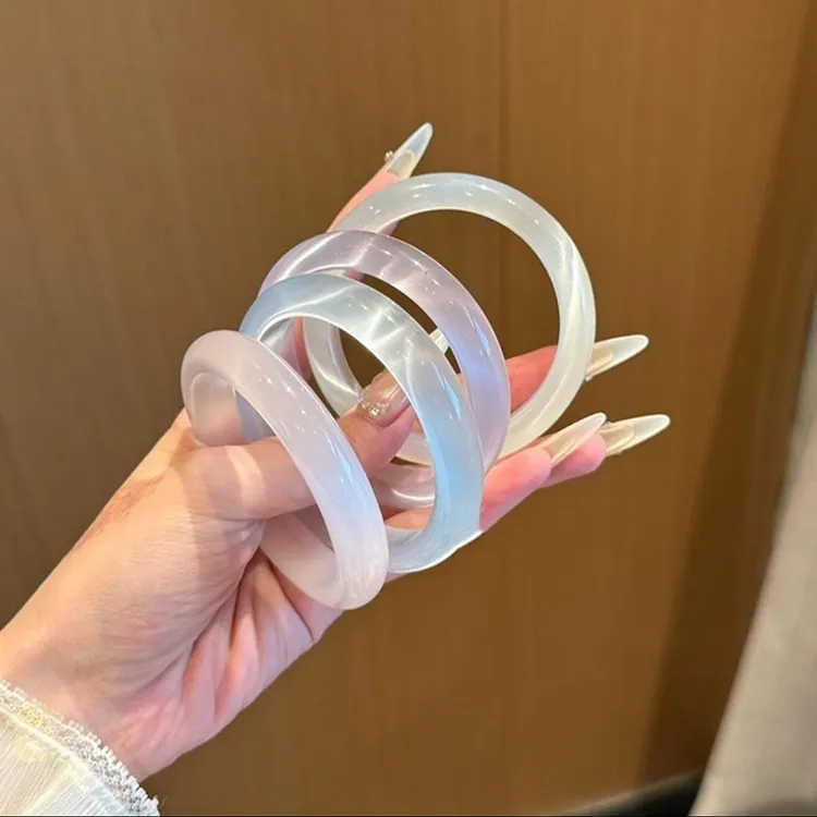 精品爆款猫眼石手镯少女古风高颜值配饰百搭显白 高冰透玉手镯CM