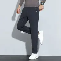 390秋冬款男士欧米绒修身休闲直筒裤加绒加厚百搭运动潮流