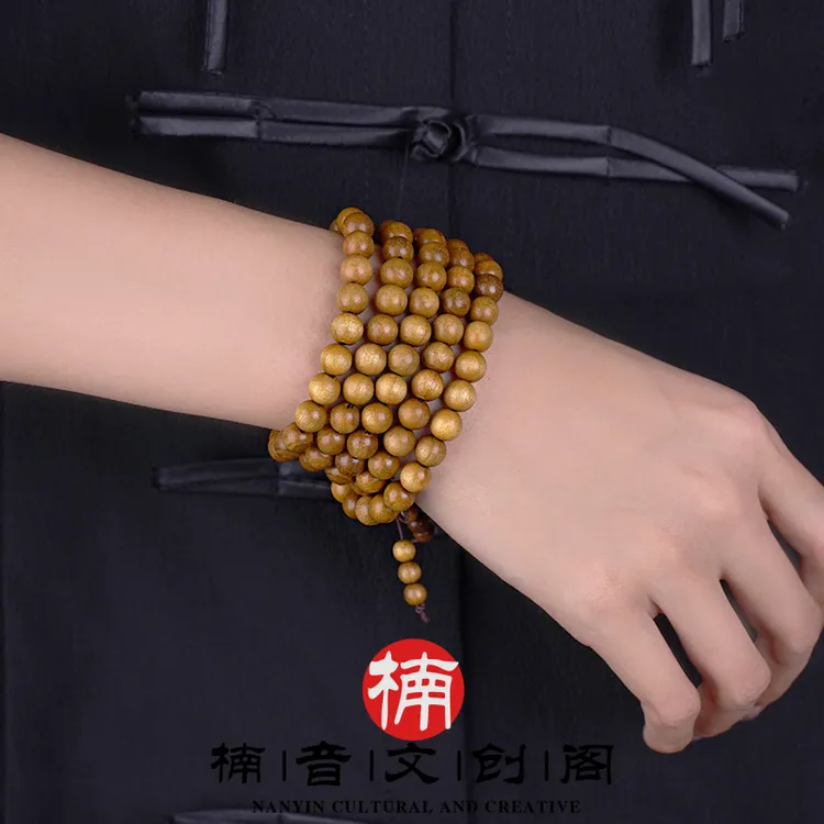 金丝楠木8mm108颗多圈正宗老料男女文玩手持盘玩百搭手串