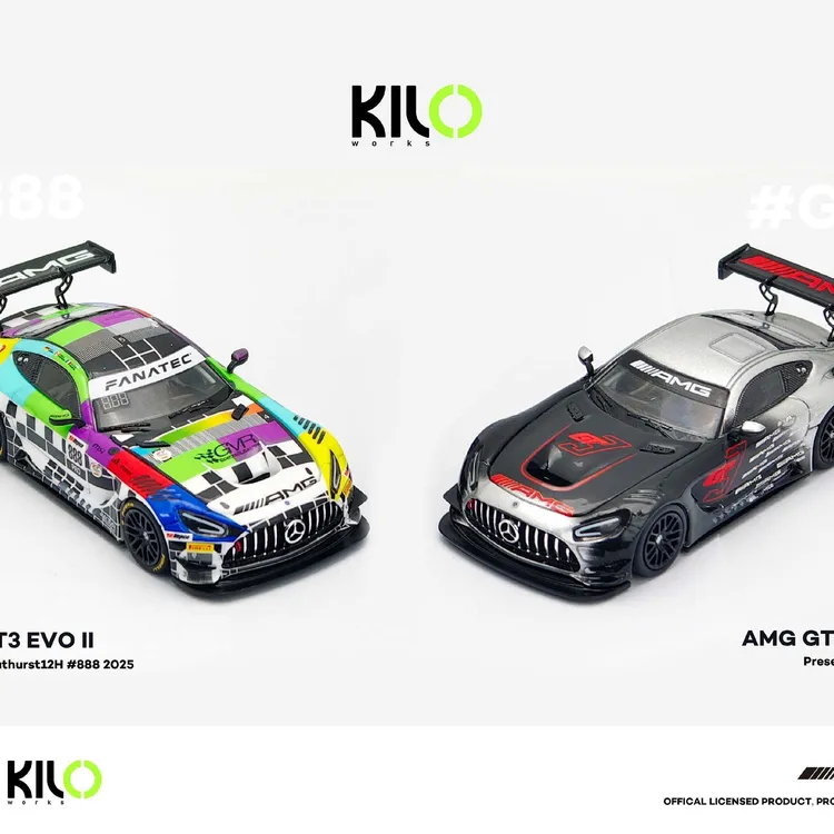Kilo NZG 1:64 奔驰AMG GT3 EVO II 官方发布版 开前盖 合金车模