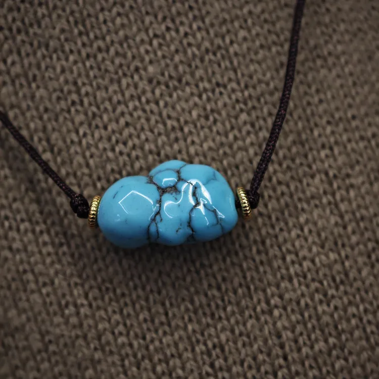 非金属布艺吊坠 随形拉玉蓝绿色吊坠