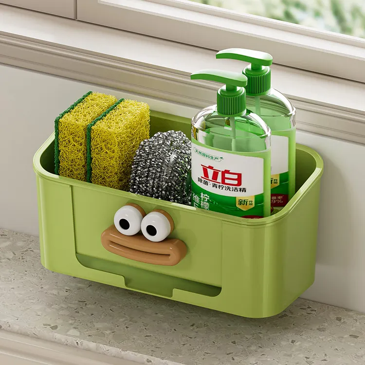 厨房水龙头置物架洗碗洗菜池水槽架沥水篮海绵刷百洁布抹布收纳架