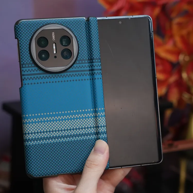 适用于华为matex5折叠屏手机双中轴铰链保护碳纤维纹防摔手机壳x6