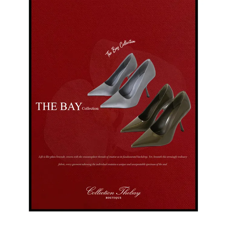 TheBay【权力的游戏】开边珠牛皮高跟鞋Bay2LXYR0333