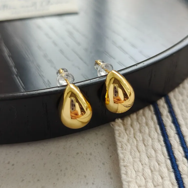 【小甜露】银针耳钉百搭复古法式简约手工气质优雅欧美