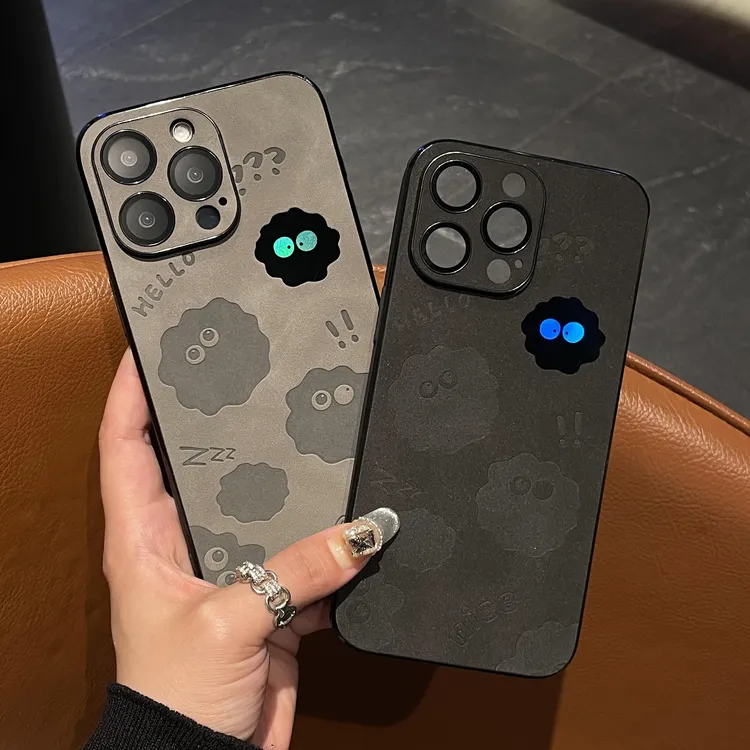 自带镜头膜可爱煤球适用苹果iPhone16promax手机壳15情侣14小众13