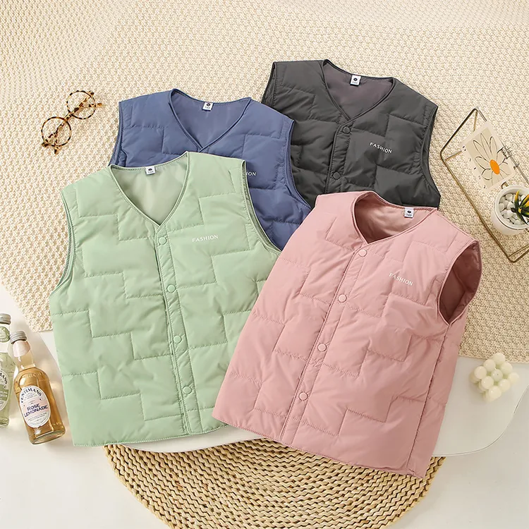 儿童羽丝绒马甲轻薄款保暖2025秋冬新款中大童男女童内穿校服神器