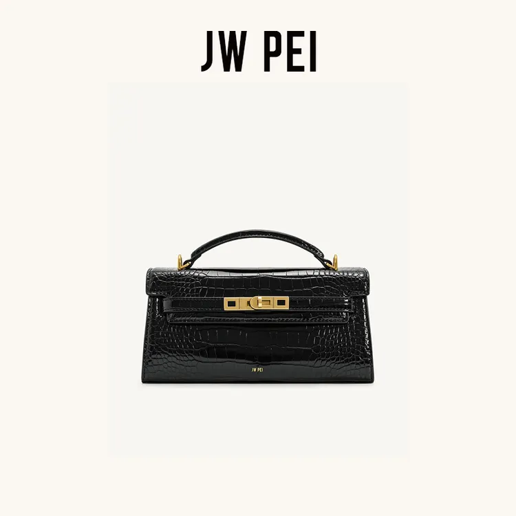 手提包Noor鳄鱼纹凯莉包新款高级手提斜挎包女士包包2T273