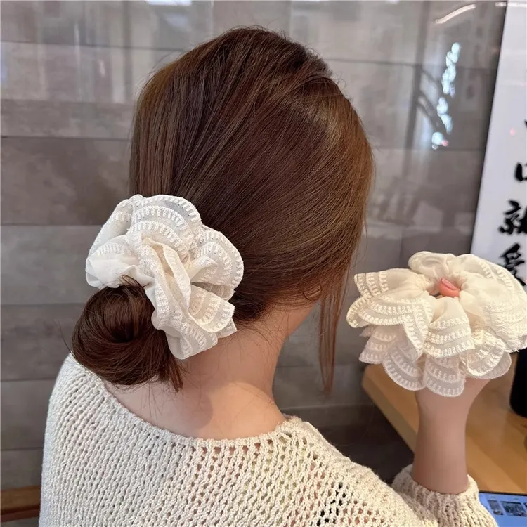 东大门同款大肠发绳网红皮筋日韩少女皱褶发圈简约净版丸子头绳