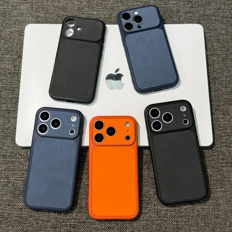 雅天立简约纯色肤感贴皮适用苹果17pro/15创意iPhone16手机壳13套