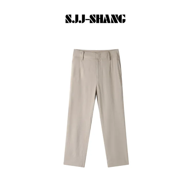 SJJ-SHANG【亚麻裤】2026夏季透气肌理感裤子时尚百搭服装q137180p商品图