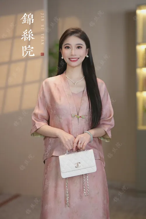 锦丝院【粉绿】轻奢百搭气质国风女士夏季上衣WTX67182038