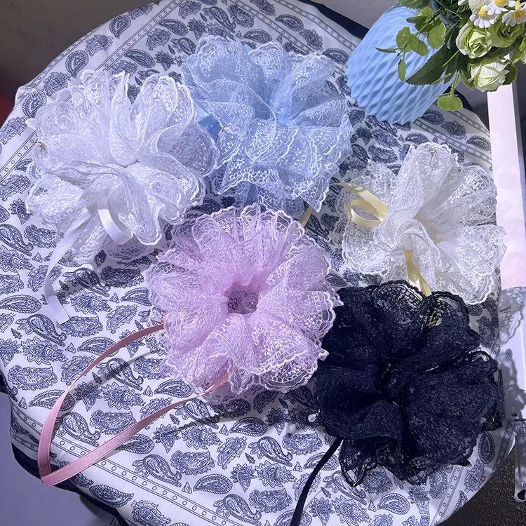 高级感蛮腰发绳发圈韩版清新韩系欧若精灵风超仙活结富家千金发圈