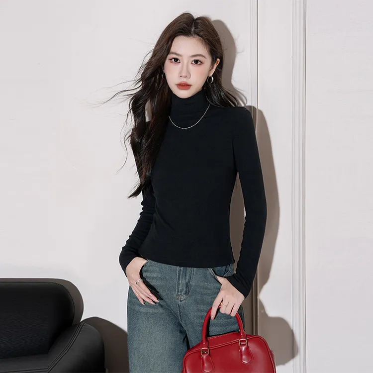 Hi极简风长袖高领加厚针织时尚百搭打底衫领口贴合不紧绷TL2255