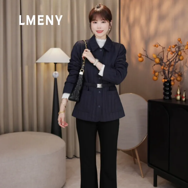 LMENY“双条棉服”暖冬有型！双条结构绗棉保暖收腰显瘦棉服25CW030
