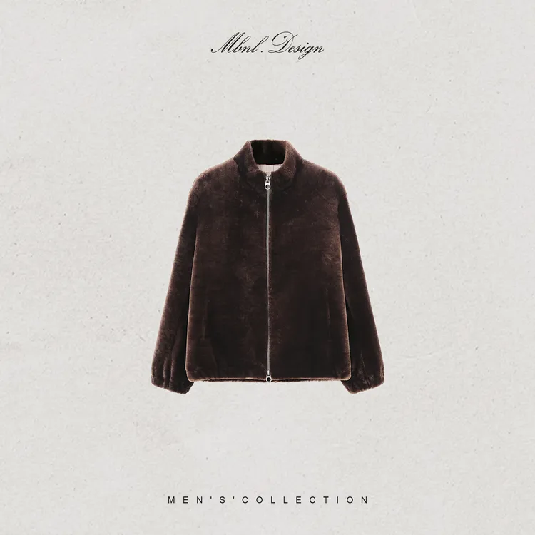 MBNL-F「L.P Fur」秦磊男装100羊毛皮双拉链皮毛一体皮衣LL-WWT0133