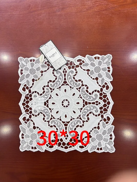 NAJIYA-31酒具盖巾餐点多用巾防尘布花盆垫盘垫（30*30，40*40）刺绣
